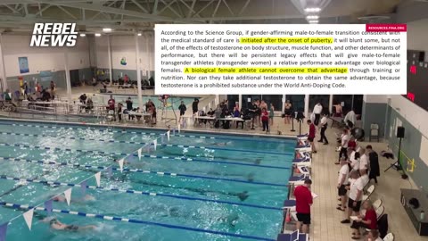 50-year-old man identifying as teenage girl competes in swim competition, uses girls' changeroom