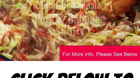 Simple Keto Lunch Recipes 😃 Keto Black Bean, pork & Cabbage Recipe😃 Short 1 minute summary! #shorts