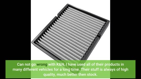 K&N Premium Cabin Air Filter: High Performance,Washable, Clean Airflow to your Cabin: Designed...