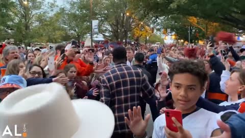 Follow Cadillac Williams through his first home Tiger Walk as interim head coach