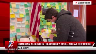 Comedian Alex Stein HILARIOUSLY Troll AOC At Her Office