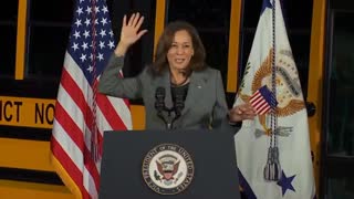 Kamala Humiliates Herself, Asks Everyone To "Raise Your Hand If You Love A Yellow School Bus"