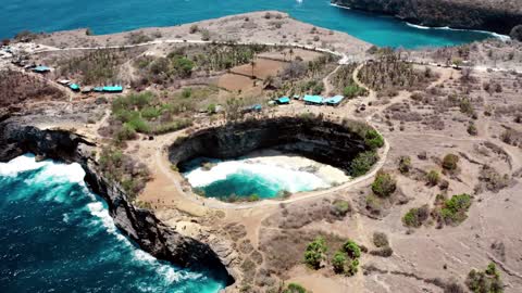 Astonishing footage of ring of sea captured by drone