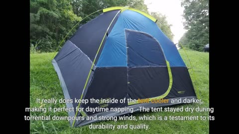 Real Feedback: Coleman Dark Room Sundome Camping Tent, 4/6 Person Tent Blocks 90% of Sunlight a...
