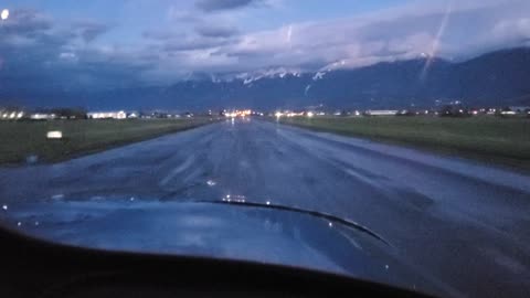 Chilliwack Airport Runway 07. Wet Take-Off