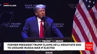 JUST IN: Trump Pledges To Solve Ukraine-Russia War In '24 Hours' If Elected
