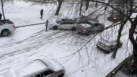 Truck Slides On Vancouver Snow