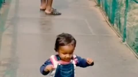 Cute baby walking 🥰