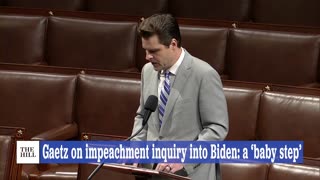 WATCH: Gaetz THREATENS To REMOVE McCarthy, Calls Biden Impeachment Inquiry A 'BABY STEP'