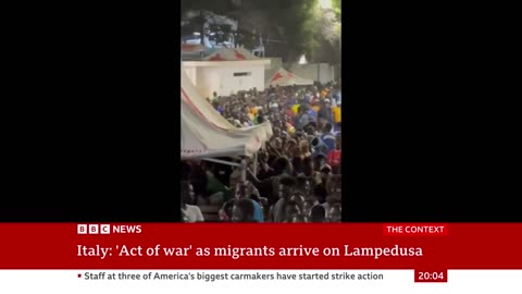 Lampedusa 7,000 migrants arrive on Italian island in three days BBC News