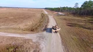 M1A2 Abrams Main Battle Tanks Conduct Live Fire Accuracy Test