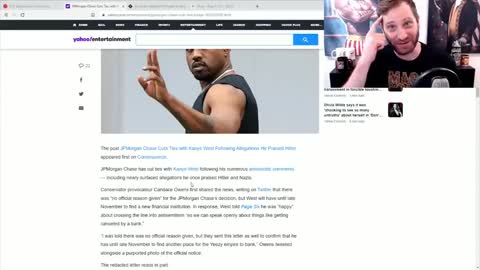 JPMORGAN CHASE CUTS TIES WITH KANYE WEST ALLEGING HE PRAISED HITLER