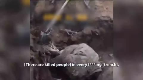 Ukrainian soldiers hole up in trenches full of decaying corpses of their own colleagues