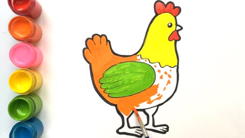 How to Draw Chicken, how to draw and colour