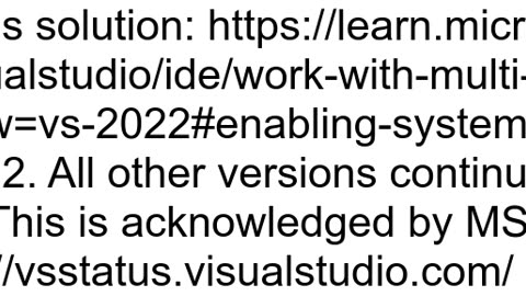 Visual Studio 2017 Community Edition Sign In Issue Script Error 39addEventListener39 not supported