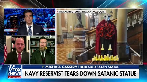 Jesse Watters Exclusive: Michael Cassidy speaks out on why he beheaded the Satan statue