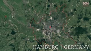 Germany is Washing Away! Flooding in Hamburg due to Storm Zoltan, Elbe River overflowed.