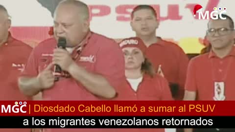 🚨ÚLTIMA HORA🔥 Diosdado Cabello llamó a sumar al PSUV a los migrantes venezolanos retornados