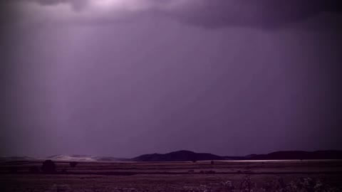 Thunderstorm Lightning Landscape for Meditation, Sleep, Study and Enjoyment - with Rain Echoes!!