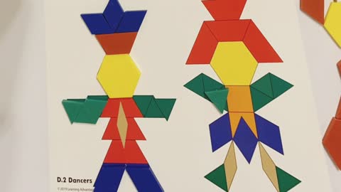Playing With Pattern Blocks | Shapes | 2 Dancers | Learning Fun