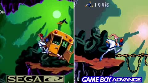 Earthworm Jim (1994) Sega Genesis vs SNES vs Sega-CD vs GBA_Cut