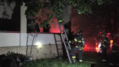 Small fire at a vacant funeral home in Allentown, PA.