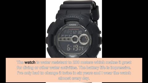 Casio GD100 1B Men's G-Shock World Timer Digital Dive Watch