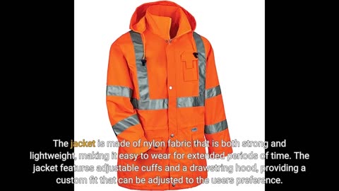 Ergodyne GloWear 8365 Rain #Jacket High Visibility-Overview