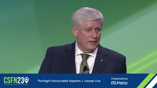 Keynote: The Right Honourable Stephen J. Harper at the Canada Strong and Free Network event, 2023.