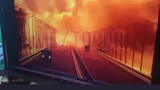 Massive Explosion Rocks Bridge Connecting Russia With Southern Ukraine Over The Black Sea