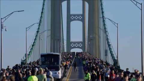 Mackinac Bridge Walk Northern Lights