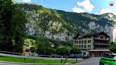 Peaceful evening walk in Swiss Village LAUTERBRUNNEN🇨🇭Switzerland