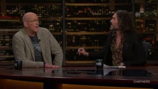 Russell Brand owning John Heilemann