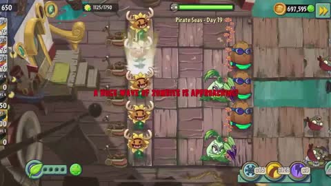 Plants vs Zombies 2 Pirate Seas - Day 19