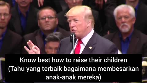 Trump: "Orang Tua Bukan Birokrat, Tahu Yang Terbaik Bagi Anak-anaknya"