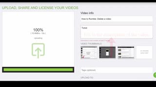How To Upload Video on Rumble