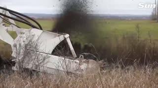 Ukrainian troops show 'unique' demining machine for tacking Russian landmines in Kharkiv region