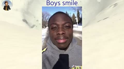 Girls smile vs boys smile