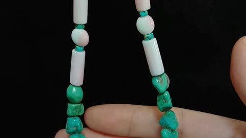 Natural turquoise and pretty pearl beads Princess spiny oyster necklace high quality Genuine 06