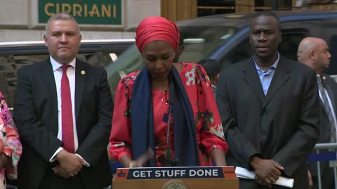 Mayor New York City Mayor Eric Adams Raises African Union Flag