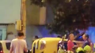 Accidente Taxi y particular Villabel