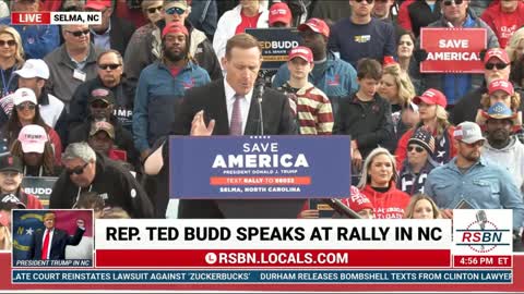 Rep. Ted Budd (R-NC) Full Speech at President Trump Rally in Selma, NC (4/9/22)