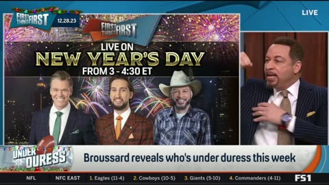 FIRST THINGS FIRST Chris Broussard reveals who's under duress this week