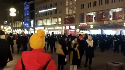 Munich protests at Karlsplatz