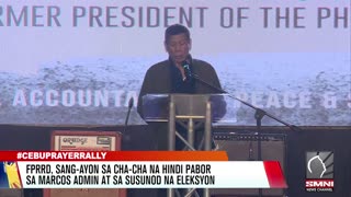 FPRRD, sang-ayon sa Cha-Cha na hindi pabor sa Marcos Admin at sa sususnod na eleksyon