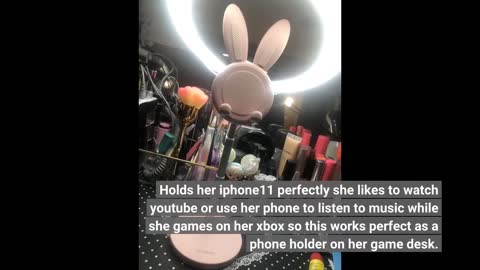 NocksyDecal Cute Bunny Phone Holder, Desktop Cell Phone Holder Stand Compatible with All Mobile...