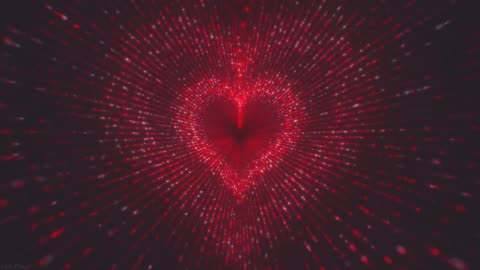 582. Heart Lights Background ❤️Hot Glowing Red Heart