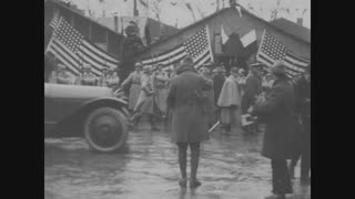 President Woodrow Wilson Visits Chaumont, France, December 25, 1918