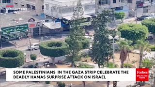 Forbes Breaking News - Group Of Palestinians In Gaza Strip Celebrates Hamas Attack On Israel