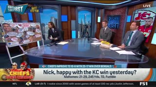 FIRST THINGS FIRST Nick Wright reacts Chiefs improve to 10-6 with 25-17 win over Bengals